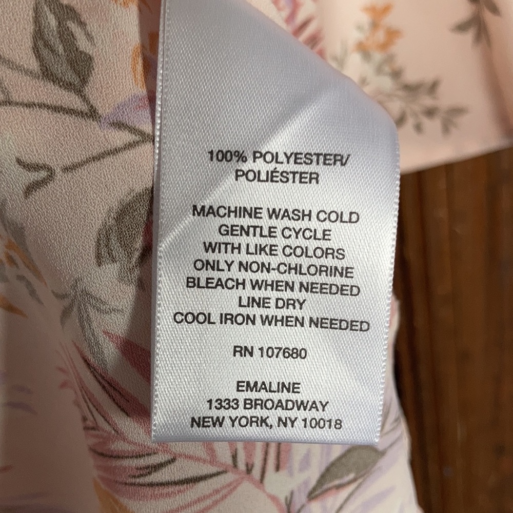 Emaline top floral print bell sleeve blouse tie detail boho Casual office 2X - Picture 15 of 17